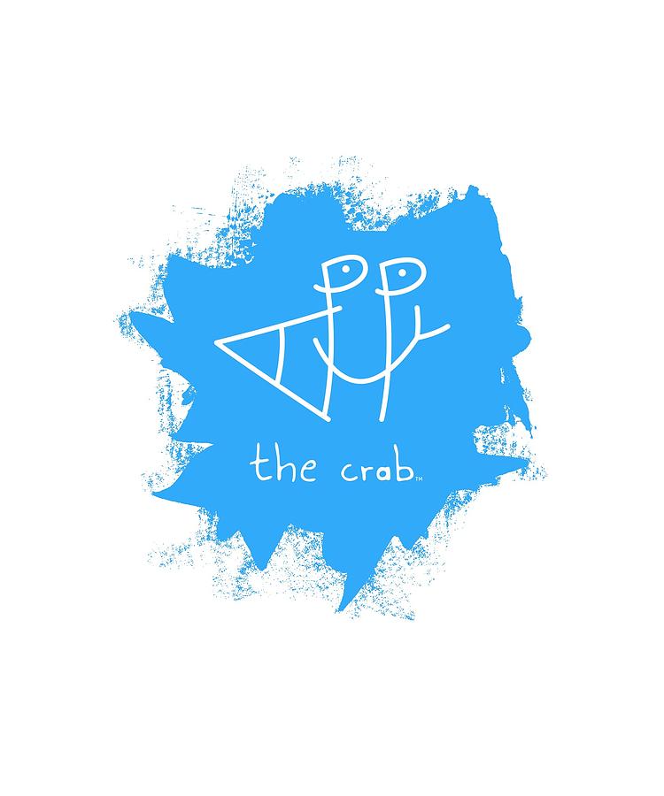 Happy the Crab - blue Mixed Media by Chris N Rohrbach