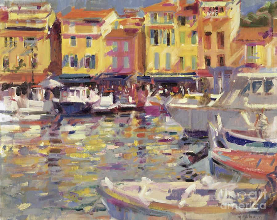 Boat Painting - Harbor at Cassis by Peter Graham