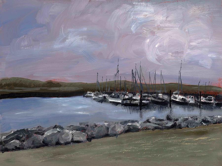 Harbor Painting - Harbor at Dingle Bay Ireland by Cathy France
