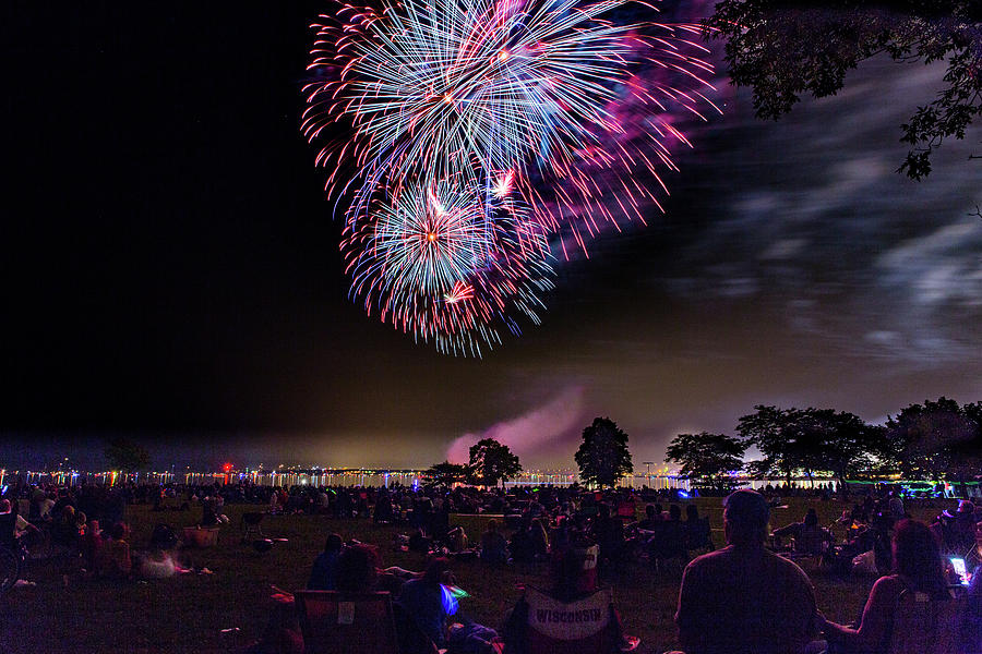 Harbor Fireworks Photograph by Vincent Buckley Fine Art America