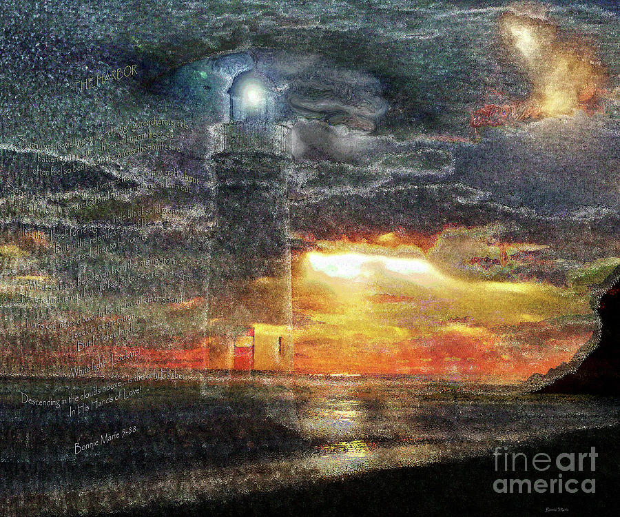 Harbor In Gods Hands- Sunset Digital Art