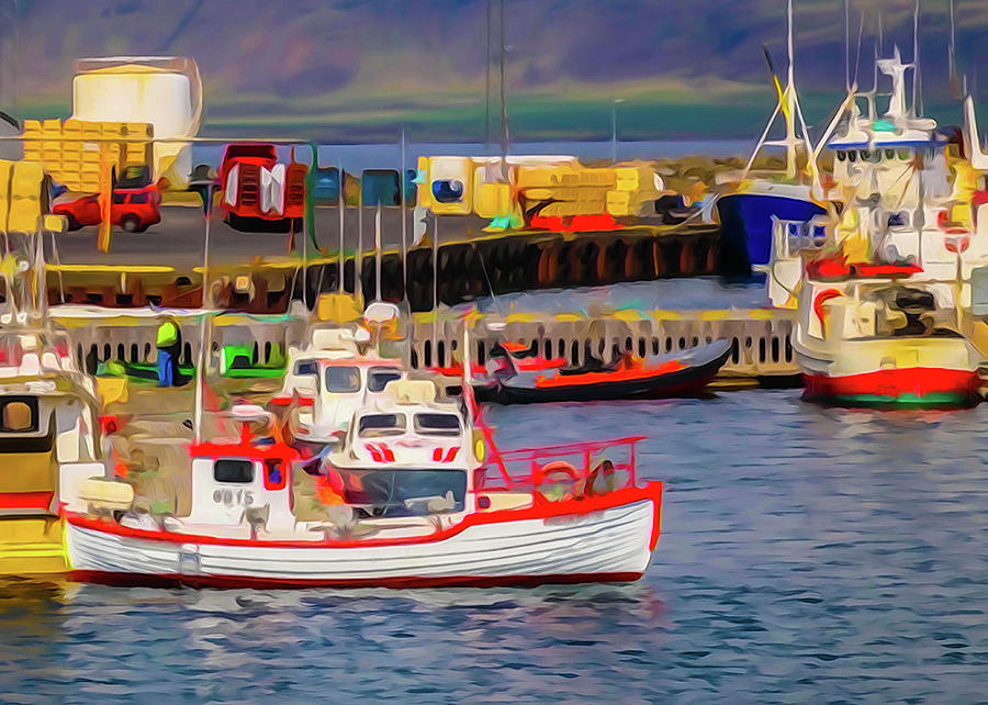Harbor in Iceland Photograph by Tom and Pat Cory