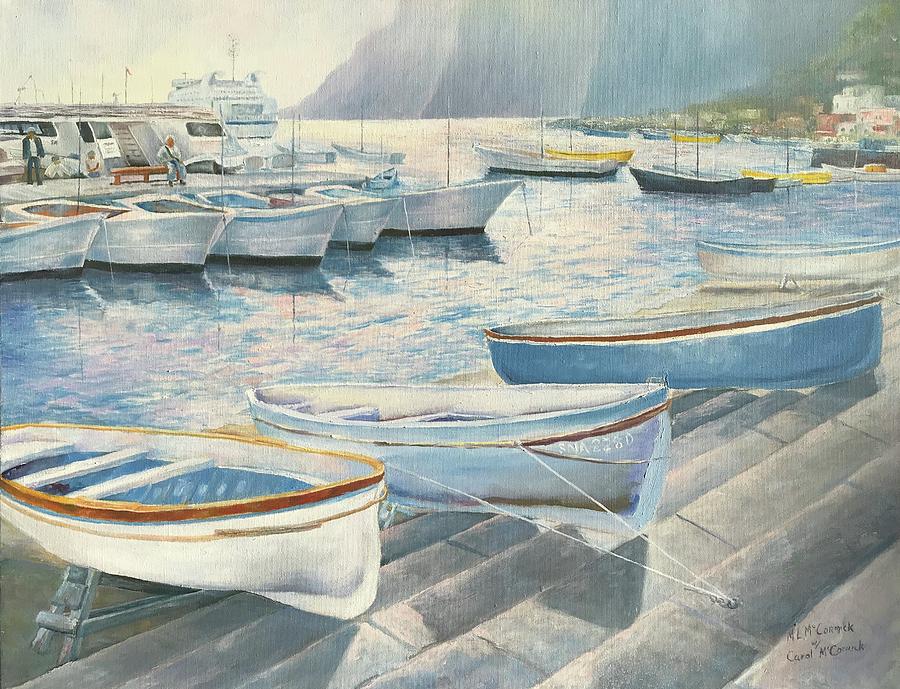 Harbor of Capri Painting by ML McCormick