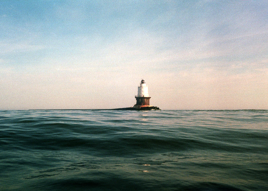 Lighthouse Photograph - Harbor of Refuge Lighthouse Delaware Bay Atlantic Ocean by Wayne Higgs