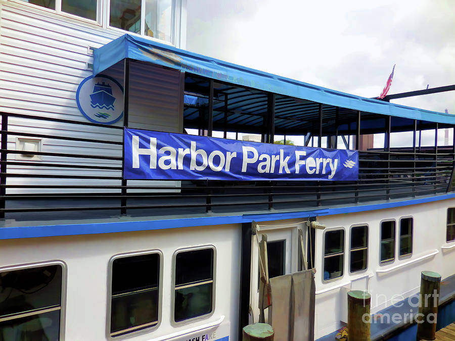 Harbor Park Ferry 3 Painting by Jeelan Clark