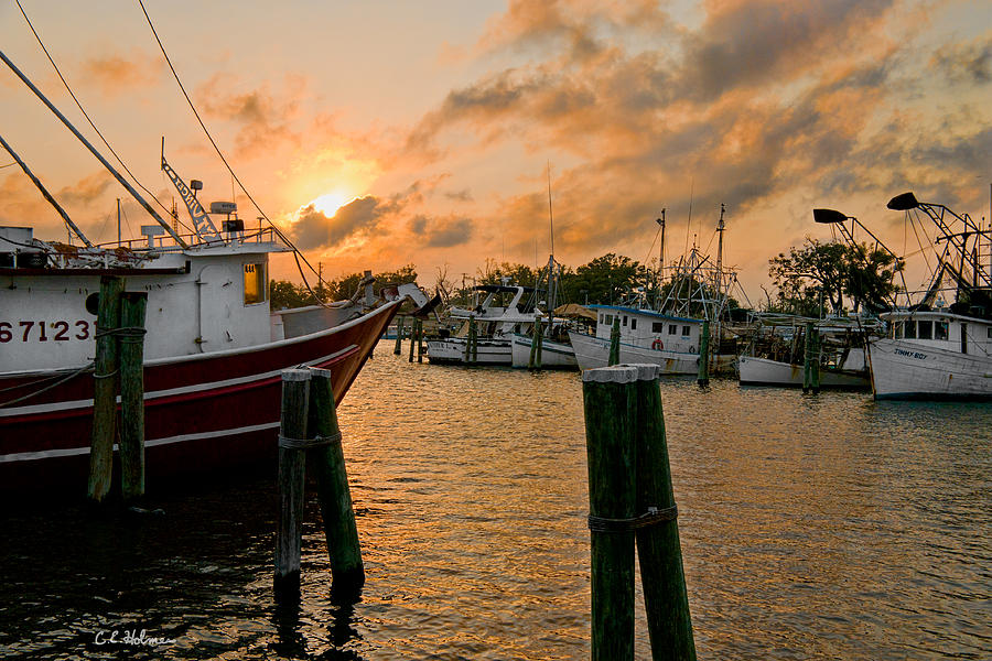 Boat Photograph - Harbor Sunset by Christopher Holmes
