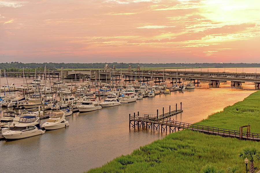 Harbor Sunset In Charleston Photograph by Willie Harper