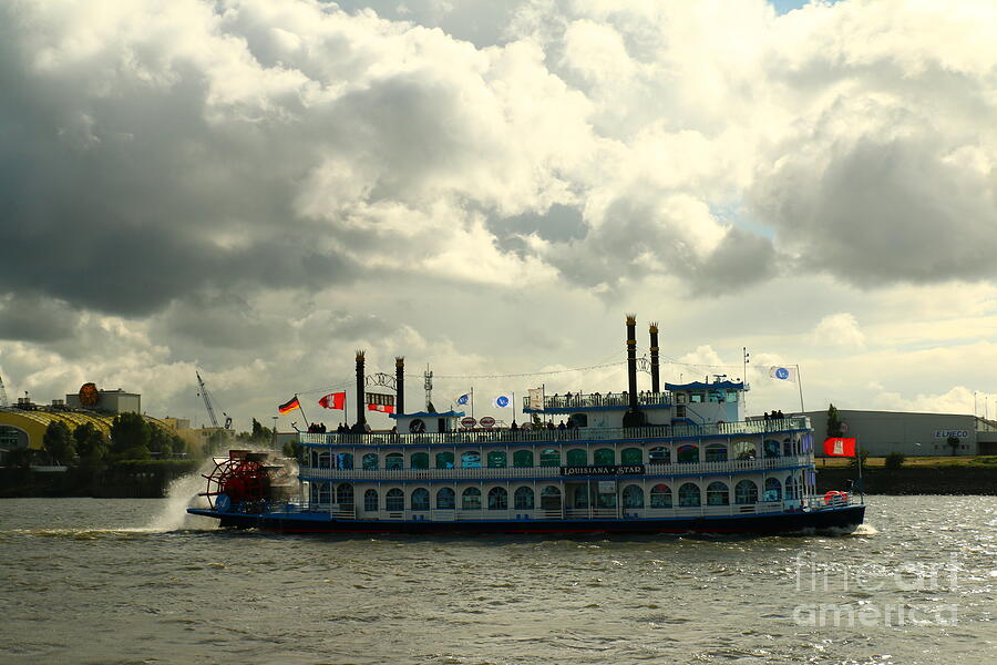 Harbor Tour With Paddle Wheeler Lousiana Star Photograph by Christiane Schulze Art And Photography