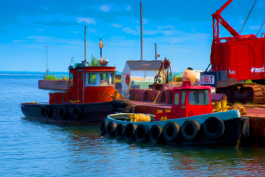 Harbor Tugs Painting