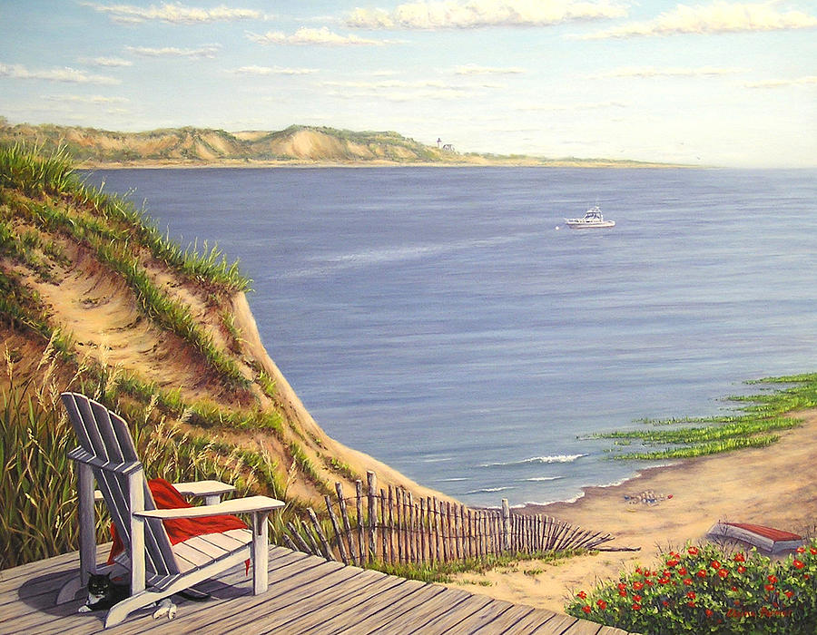 Beach Painting - Harbor View by Elaine Farmer