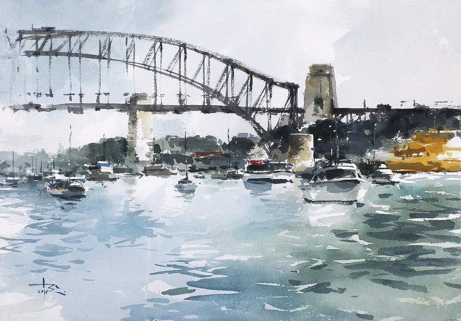 Harbour Bridge Painting by Tony Belobrajdic