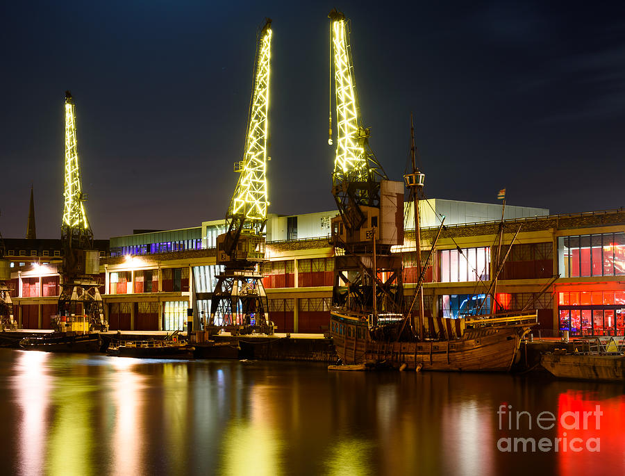 Harbour Cranes Photograph by Colin Rayner