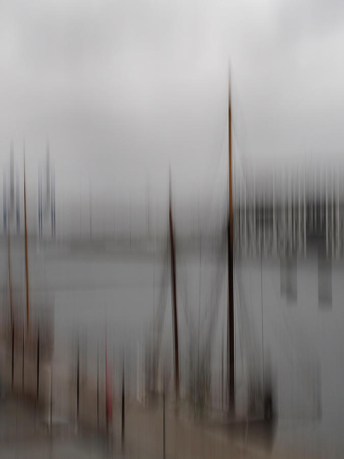 Harbour in the fog Photograph by Inge Riis McDonald
