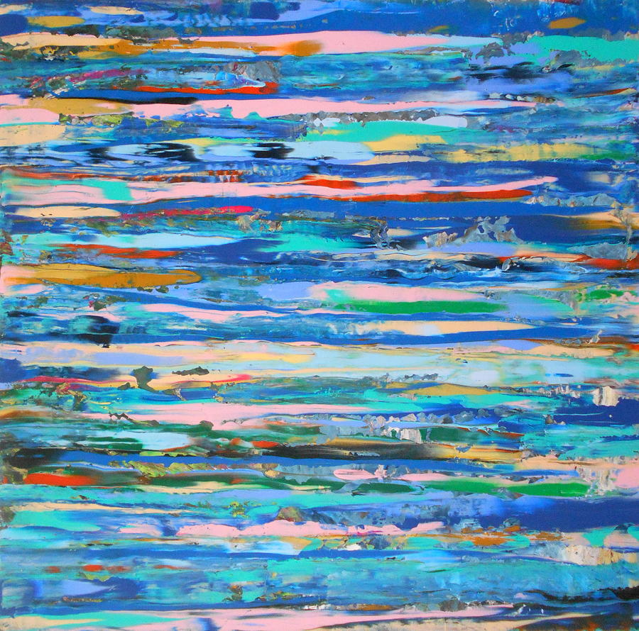 Harbour lights- LARGE WORK Painting by Angie Wright