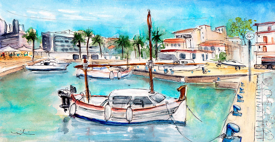 Harbour Of Cala Ratjada 02 Painting by Miki De Goodaboom