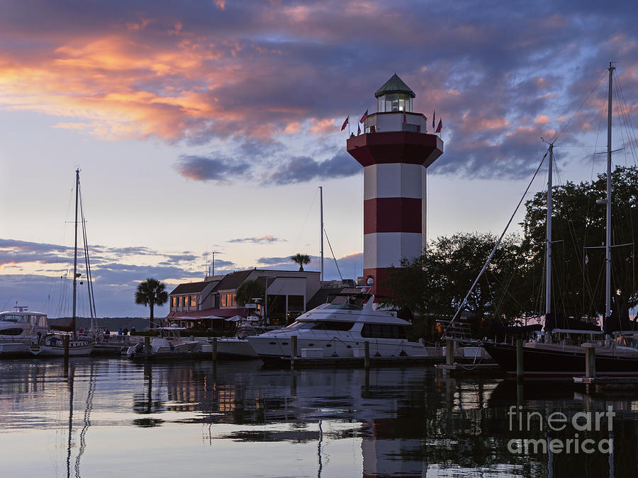 Harbour Town at sunset Hilton Head Island Photograph by Louise Heusinkveld