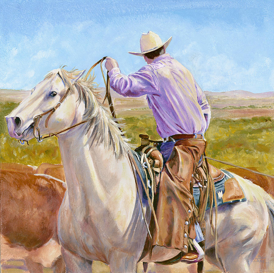 Horse Painting - Hard and Fast by Don Dane
