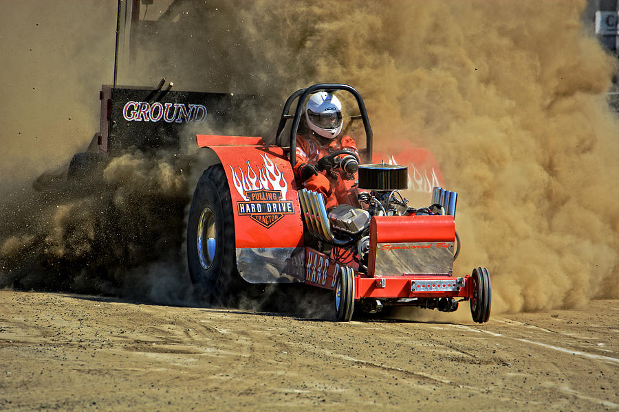 Hard Photograph - Hard Drive Pulling Tractor by Mike Martin