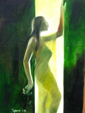 Nude Painting - Hard Noon-1 by Tapan Kar