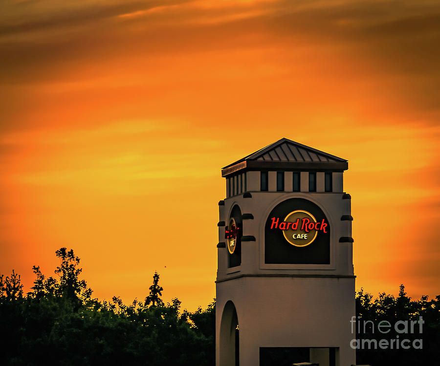 Hard Rock Cafe at sunset Photograph by Claudia M Photography