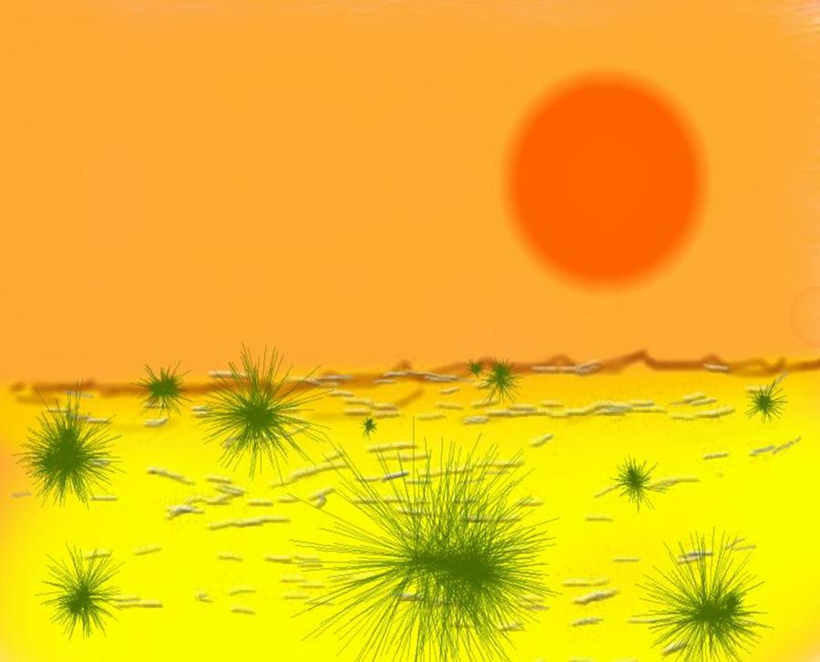Hard sun of desert Digital Art by Dr Loifer Vladimir