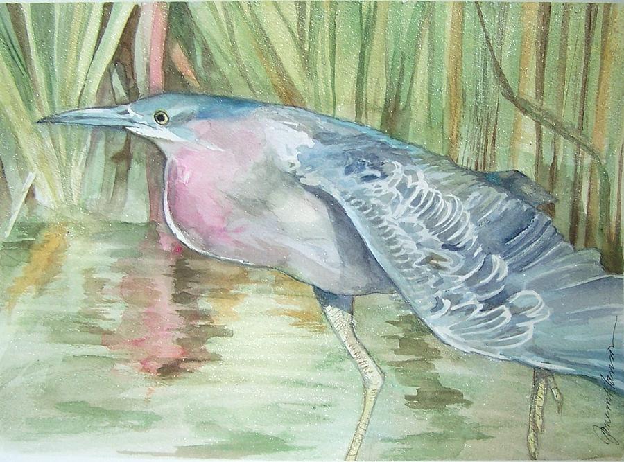Bird Painting - Hard To Reach by Jane Hanson