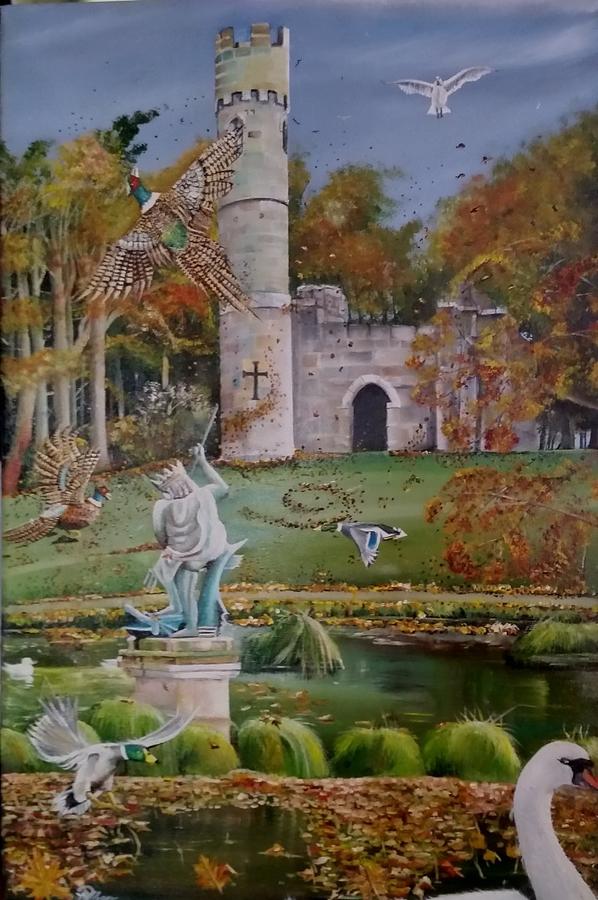 Hardwick Park Autum Painting by John Palliser