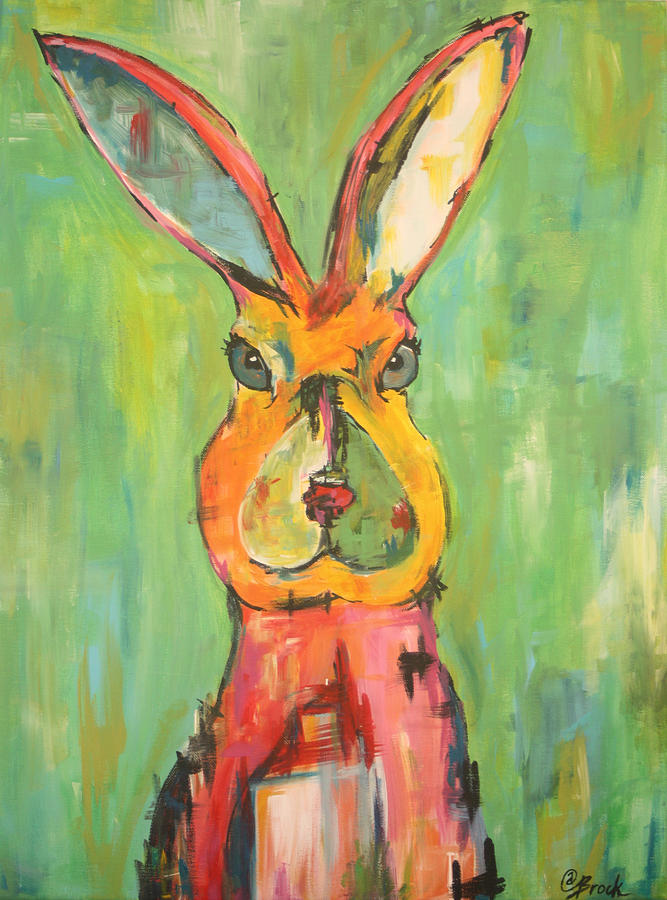 Abstract Painting - Hare by Amy Brock