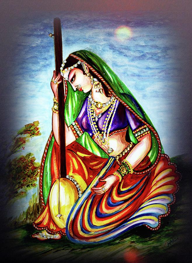 Hare Krishna - Ecstatic Chanting  Painting by Harsh Malik