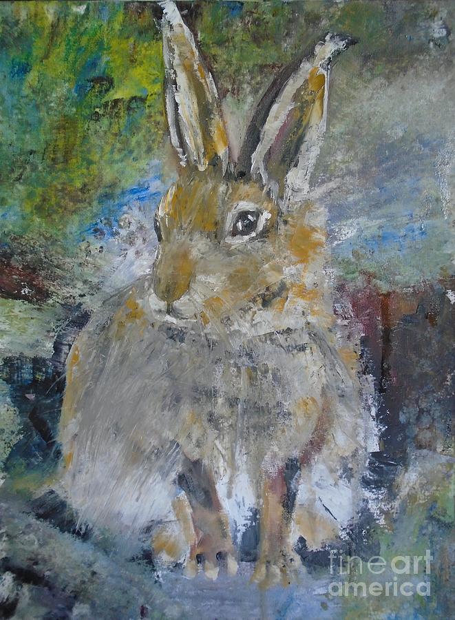 Hare Waiting Painting by Angela Cartner