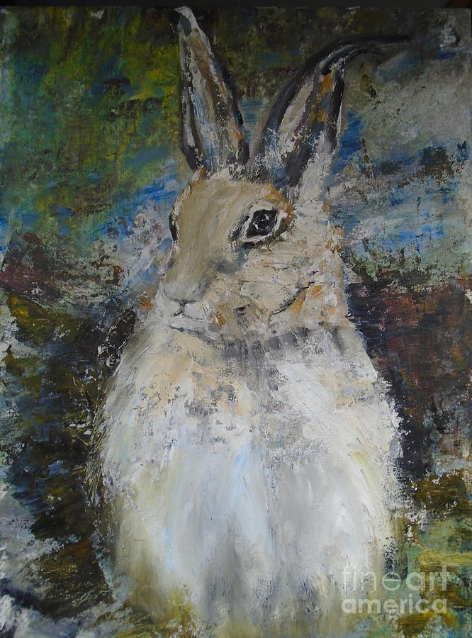 Hare Waiting II Painting by Angela Cartner