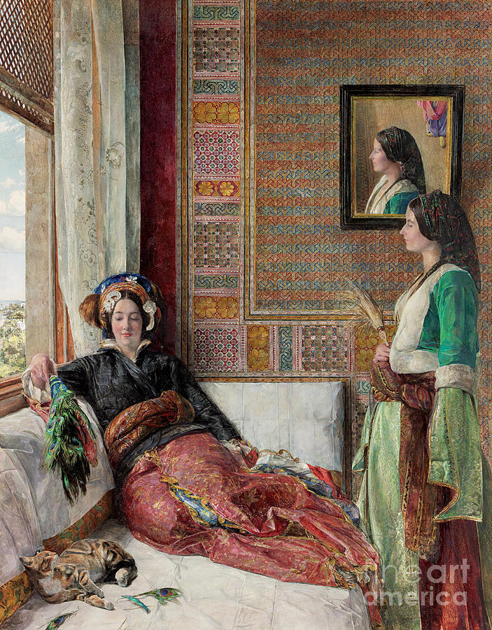 Harem Life  Constantinople Painting by John Frederick Lewis