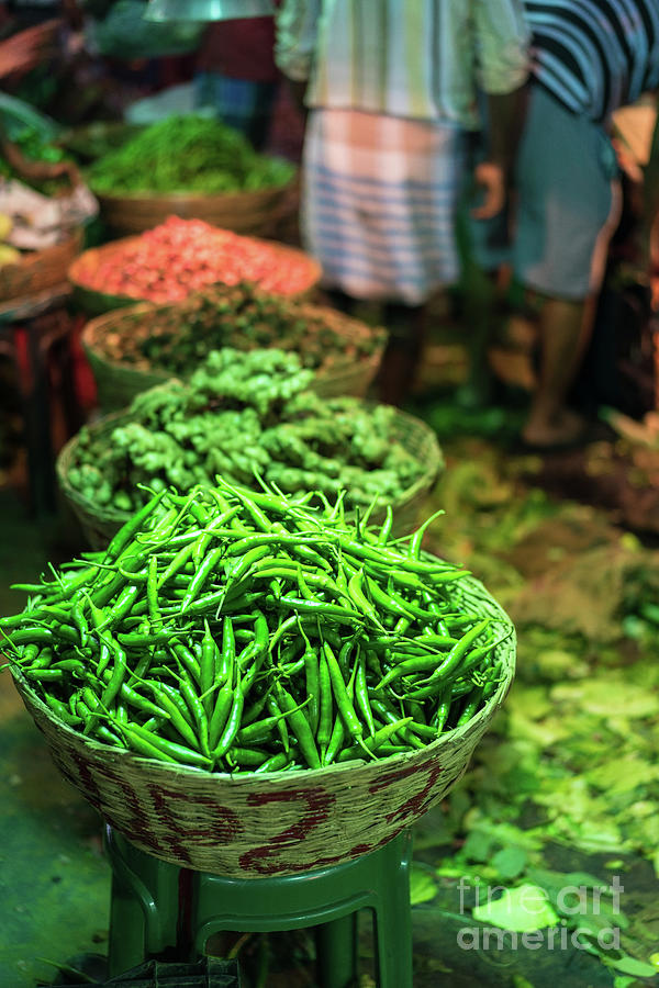 Haricots Verts For Sale in the Morning Market Photograph by Mike Reid