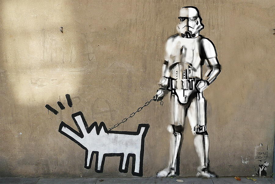 Star Wars Digital Art -  Haring DOG and clone   by Tony Leone