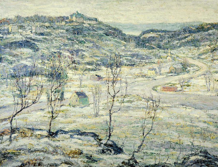 Ernest Lawson Painting - Harlem Valley, Winter by Ernest Lawson