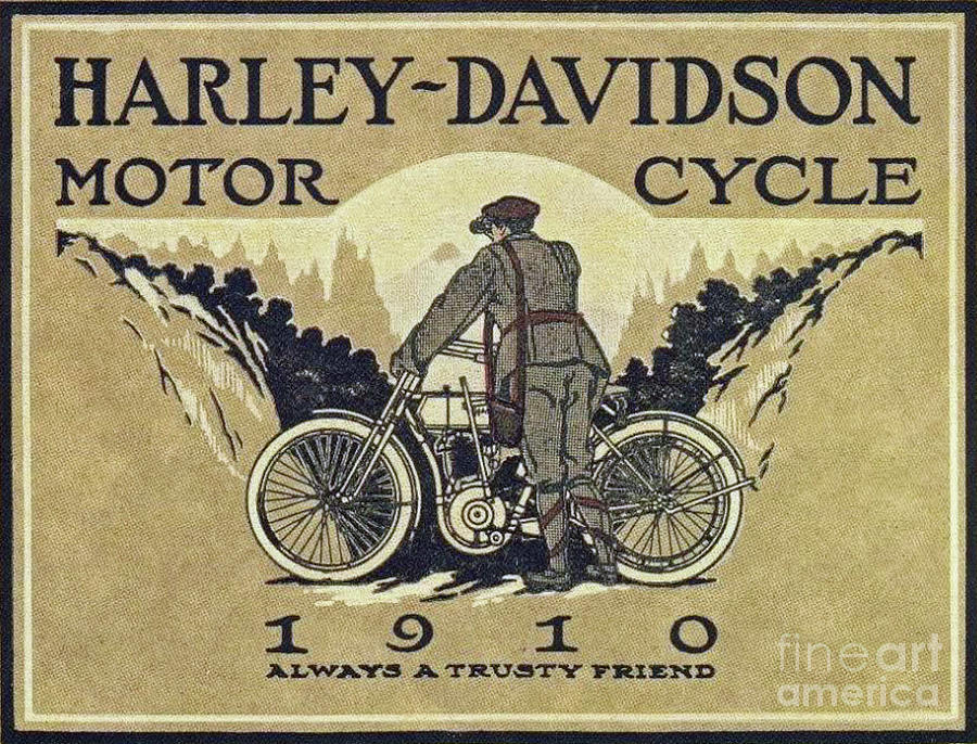 Harley 1910 Digital Art by Steven Parker