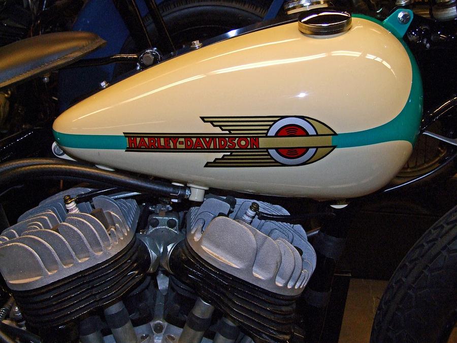 Harley 1946 W R Racer Side Valve V-Twin Photograph by Michiale Schneider