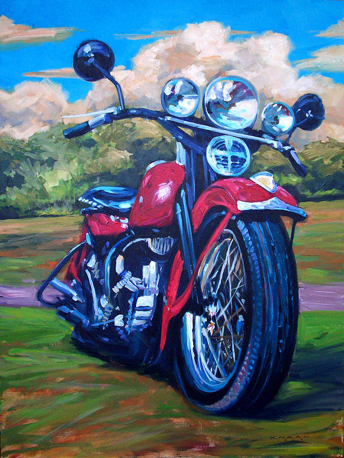 Harley Bike Painting by Dale Knaak | Fine Art America