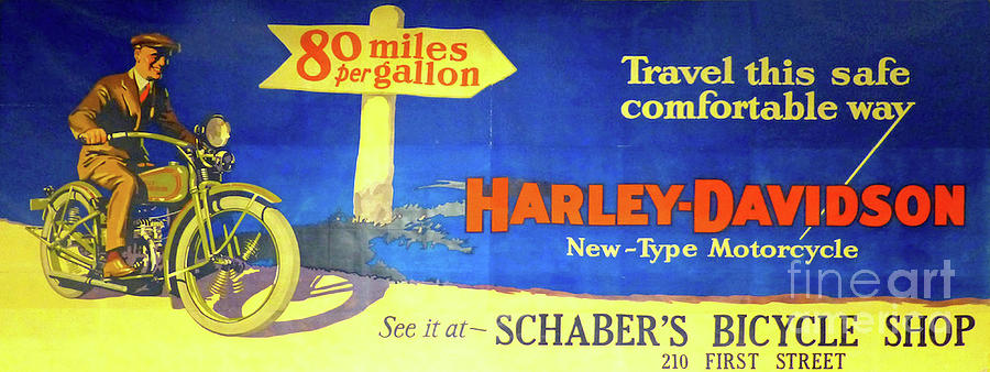 Harley Billboard Digital Art by Steven Parker