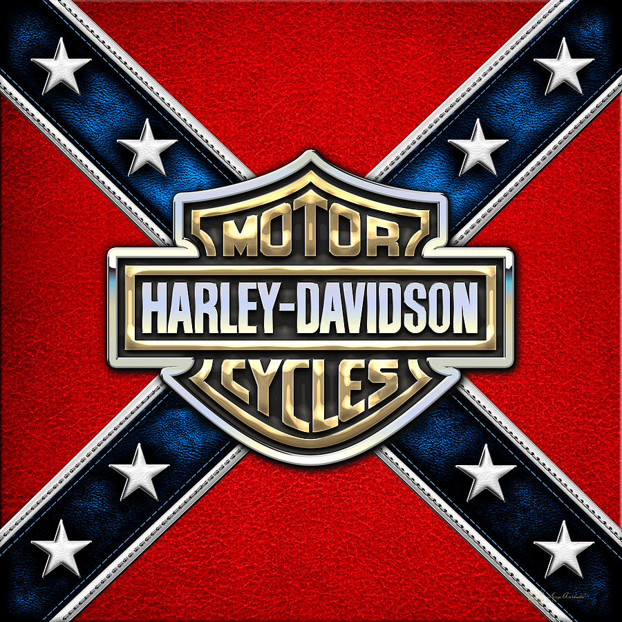 Harley-davidson Motorcycles Photograph - Harley-Davidson - 3D Badge by Serge Averbukh