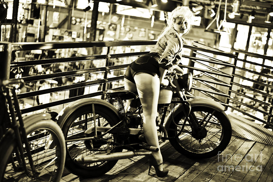 Harley Davidson Photograph - Harley Davidson Girl by Anya Terebenina-Taggart