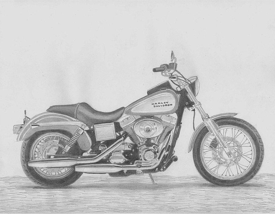 HarleyDavidson Low Rider MOTORCYCLE ART PRINT Drawing by Stephen Rooks