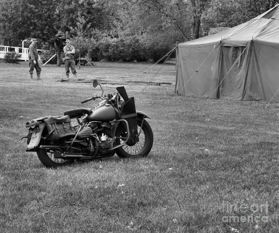 Vintage Photograph - Harley Davidson of World War 2 by Jimmy Ostgard