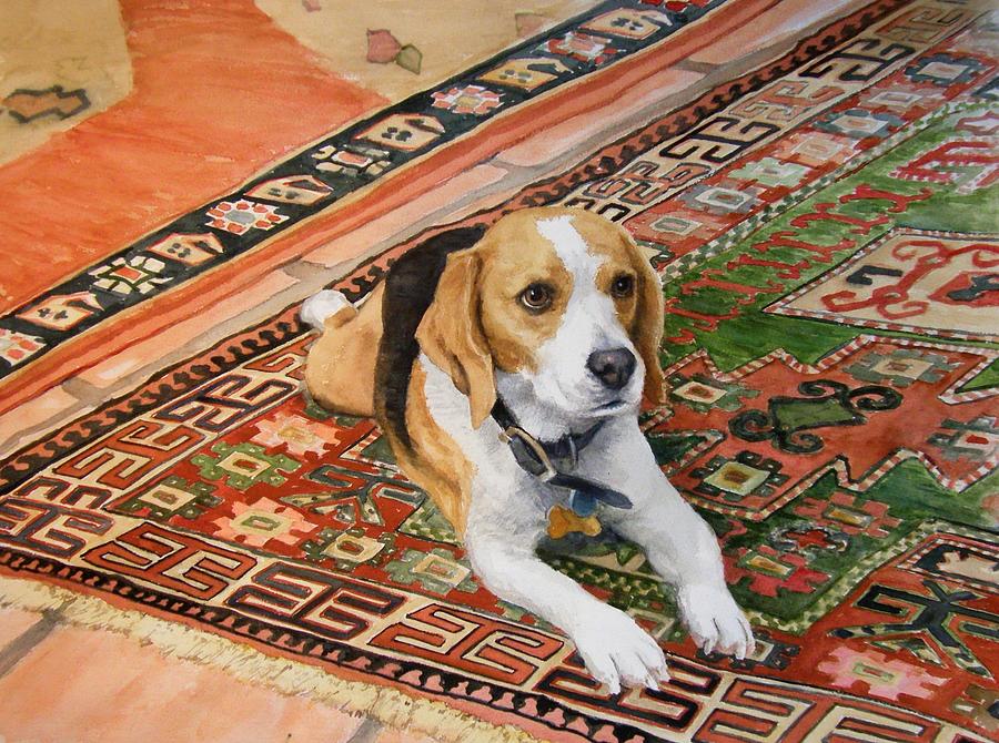 Beagle Painting - Harley by Debra Jones