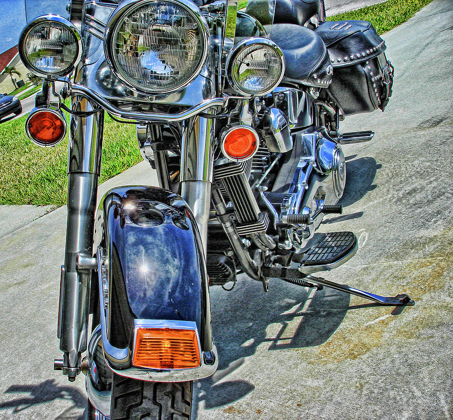 Harley Front HDR Photograph by Francesco Roncone | Fine Art America