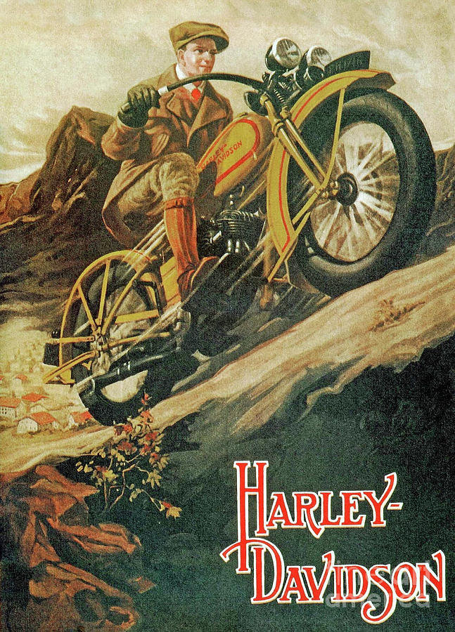 Harley Poster Digital Art by Steven Parker