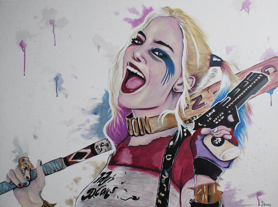 Harley Quinn Painting By Jamie Bishop Fine Art America