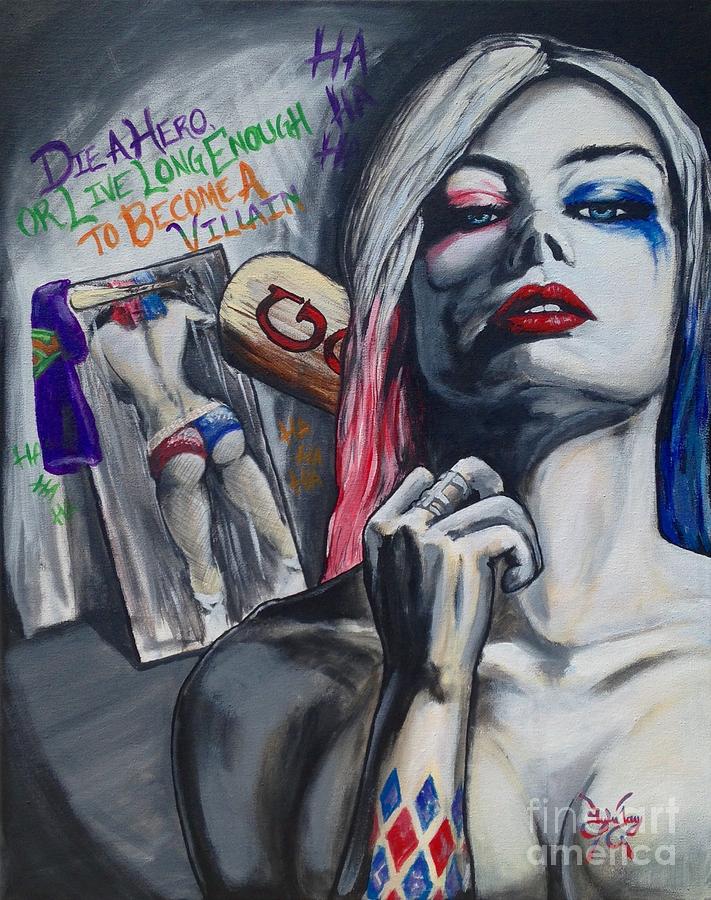 Harley Quinn Painting by Tyler Haddox