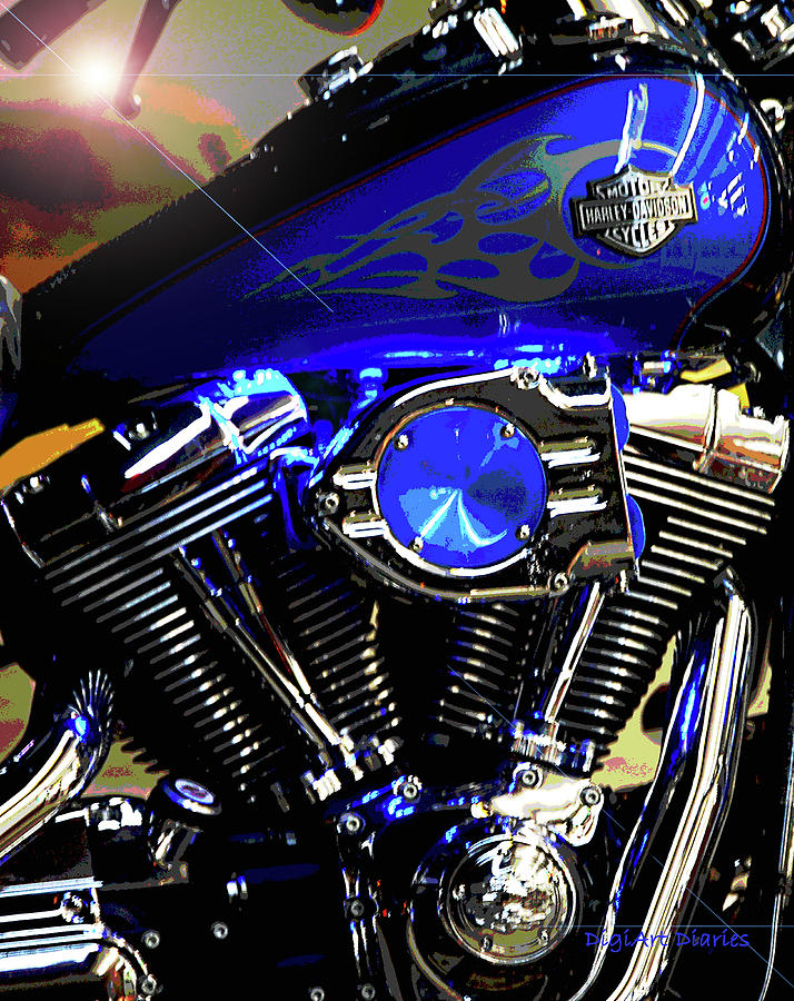 Harley Davidson Photograph - Harleys Twins by DigiArt Diaries by Vicky B Fuller