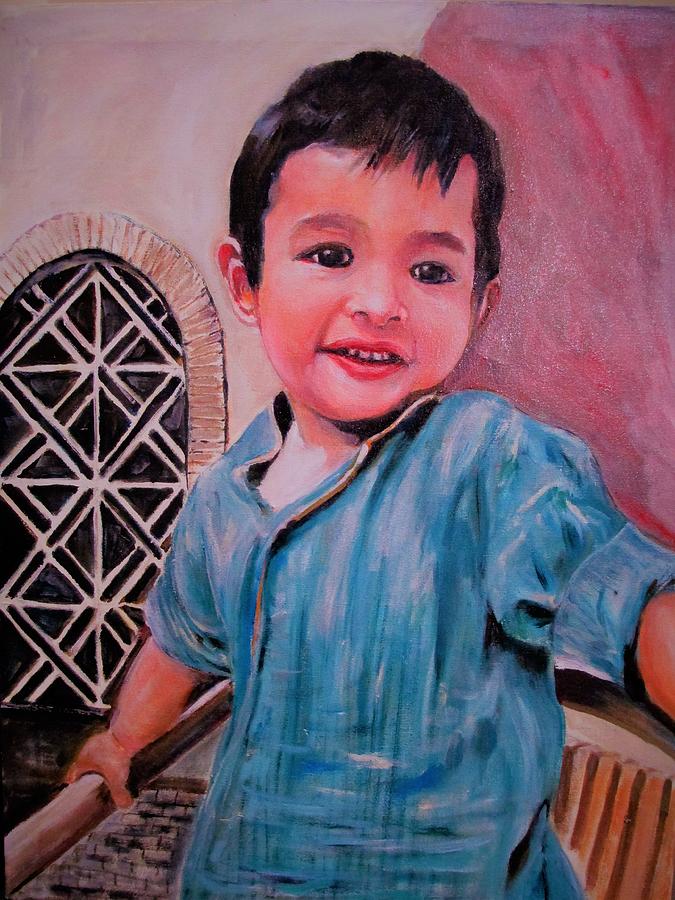 Harmain Painting by Khalid Saeed